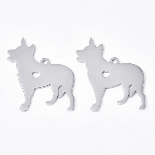 Inquisitive Shep Charm   Stainless Each