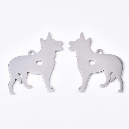 Inquisitive Shep Charm   Stainless Each