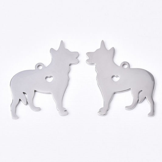 Inquisitive Shep Charm   Stainless Each