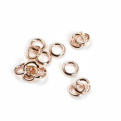 Jump Rings Open - 3mm - Rose Gold Plated (Pack Approx 100)