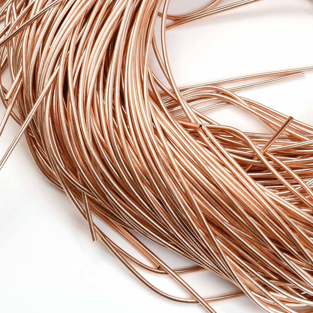 French Wire / Dabka - 1mm Smooth - Salmon Peach (Approx 5m)