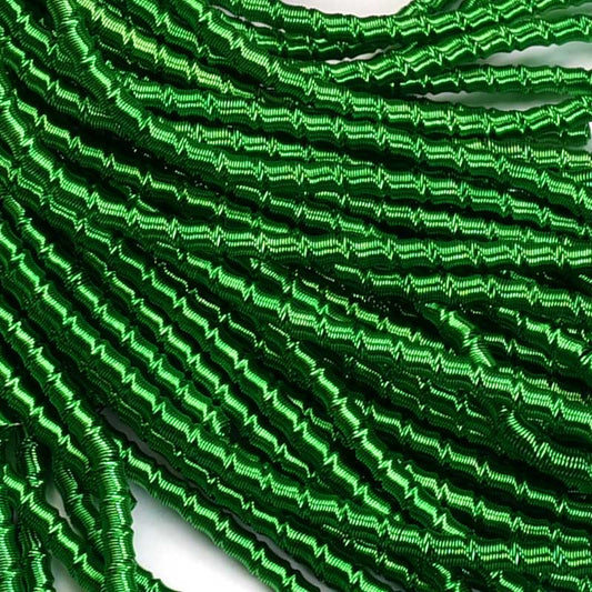 French Wire / Dabka - 2mm Bamboo - Verdant Green (Approx 1.5m)