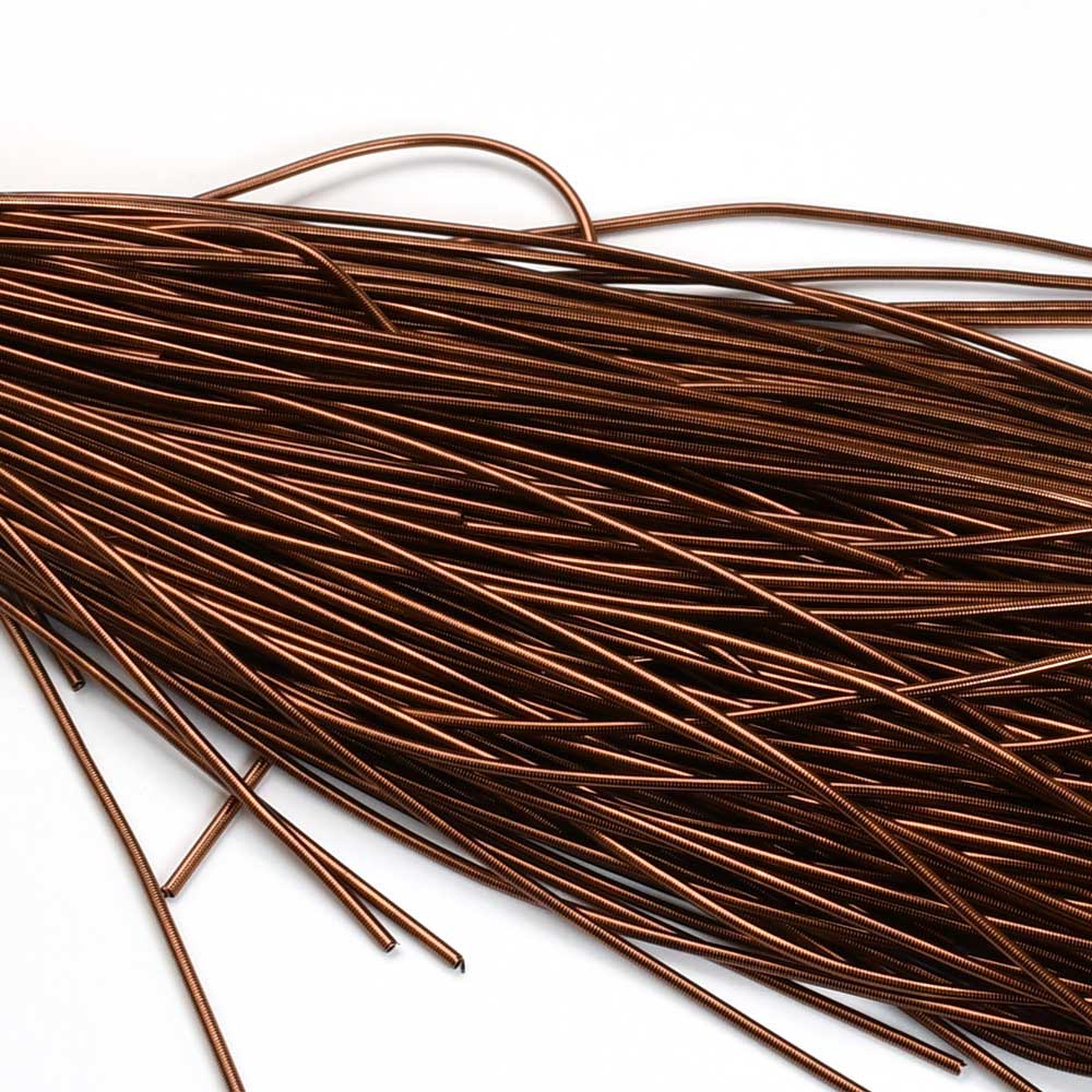 French Wire / Dabka - 1mm Smooth - Chocolate Bronze (Approx 5m)
