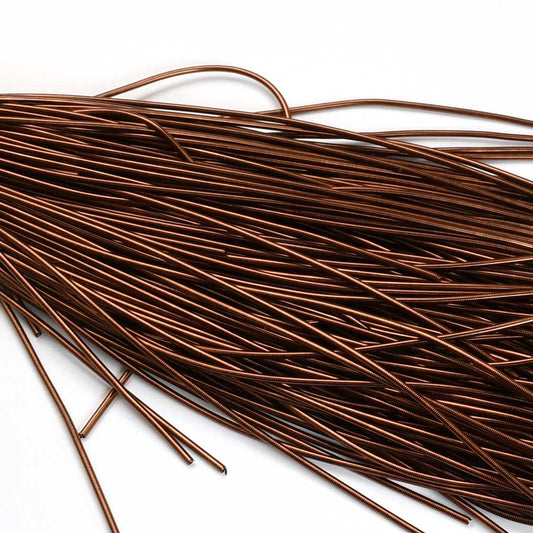 French Wire / Dabka - 1mm Smooth - Chocolate Bronze (Approx 5m)