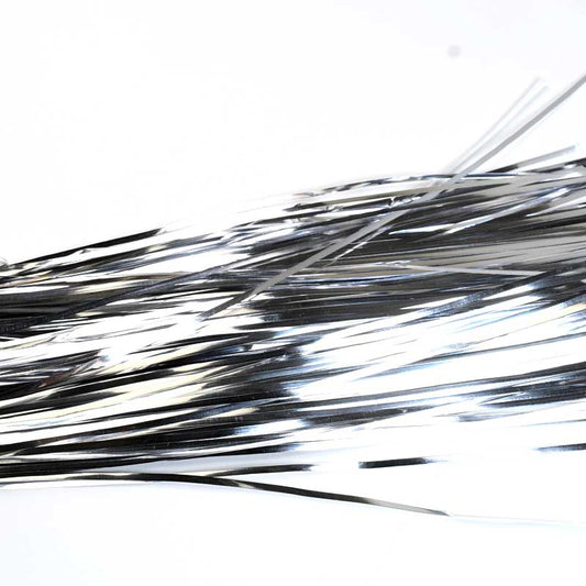 Mukaish Metal Strips - 1.5mm Flat - Silver (Approx 28ft)