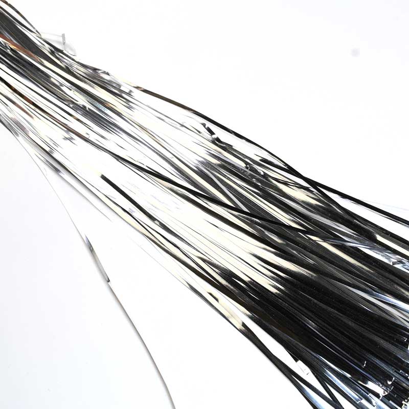 Mukaish Metal Strips - 1.5mm Flat - Silver (Approx 28ft)