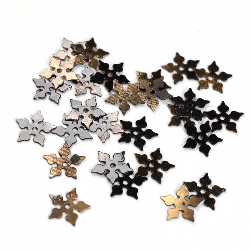 Sequins -  Snowflake - Antiqued Gold (5g)