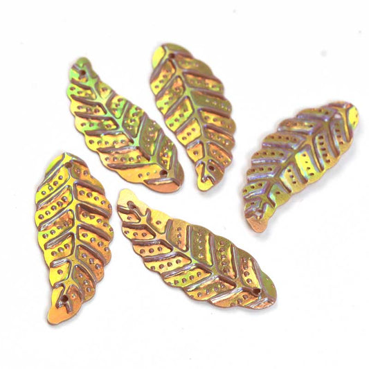 Sequins -  Dimpled Leaf - Copper AB (10g)