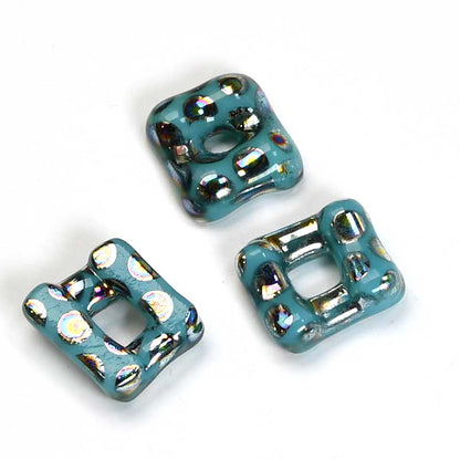 Fused Glass - 14mm - Trafalgar Square - Turquoise (2)