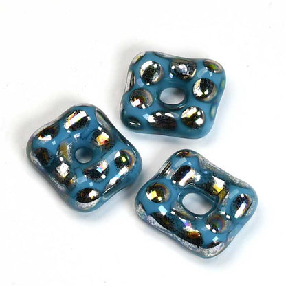 Fused Glass - 14mm - Trafalgar Square - Blue Turquoise (2)