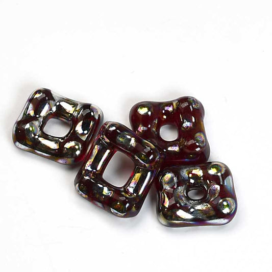 Fused Glass - 14mm - Trafalgar Square - Garnet (2)