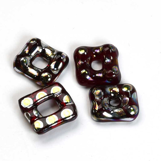 Fused Glass - 14mm - Trafalgar Square - Garnet (2)