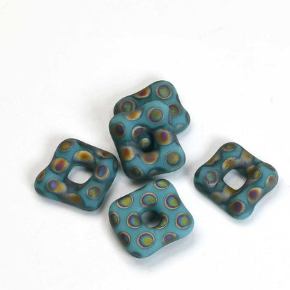 Fused Glass - 14mm - Trafalgar Square - Matte Turquoise (2)