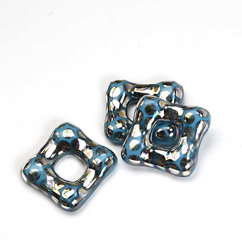 Fused Glass - 25mm - Trafalgar Square - Turquoise