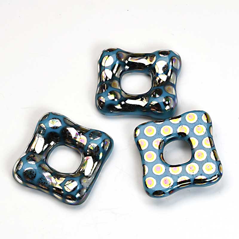 Fused Glass - 25mm - Trafalgar Square - Turquoise