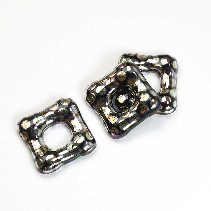 Fused Glass - 25mm - Trafalgar Square - Jet