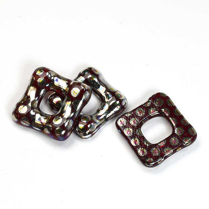 Fused Glass - 25mm - Trafalgar Square - Garnet