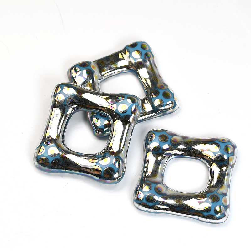 Fused Glass - 35mm - Trafalgar Square - Turquoise