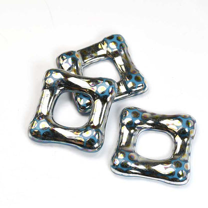 Fused Glass - 35mm - Trafalgar Square - Turquoise