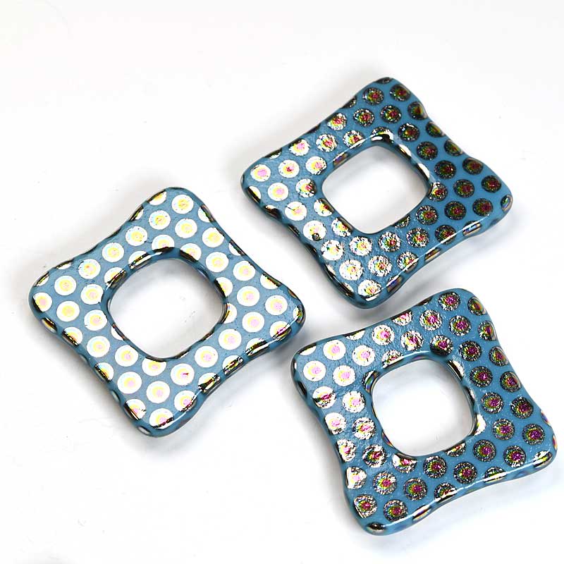 Fused Glass - 35mm - Trafalgar Square - Turquoise