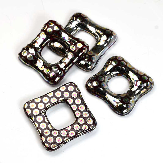 Fused Glass - 35mm - Trafalgar Square - Garnet