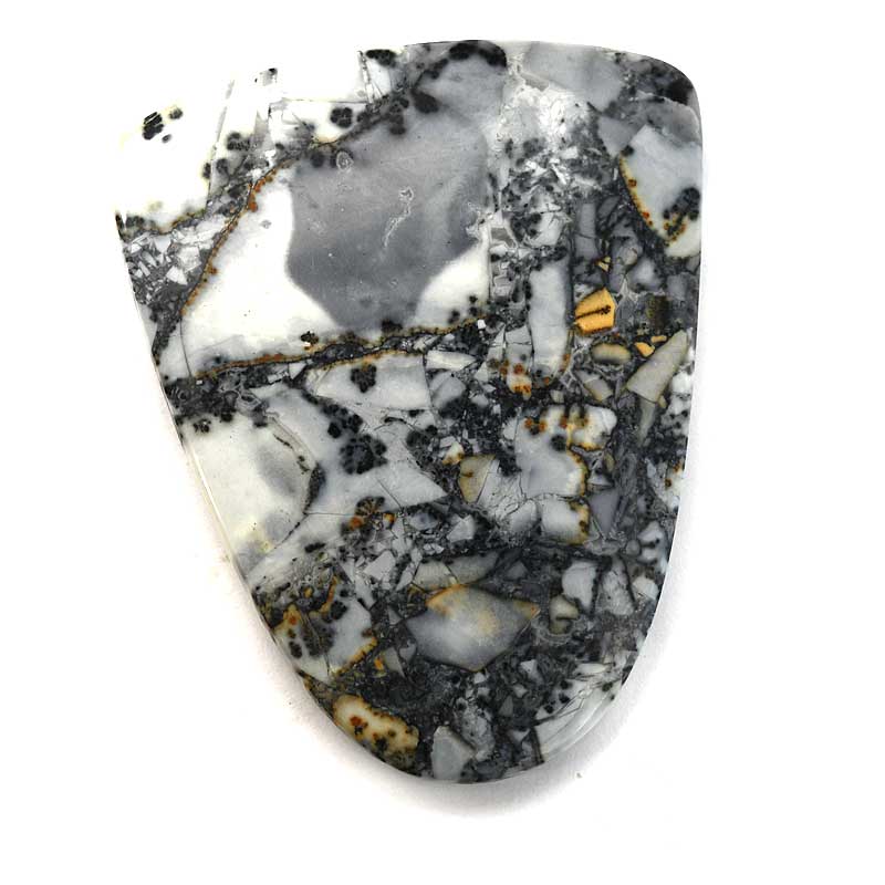 OOAK - Cabochon Shield - Zebra Jasper