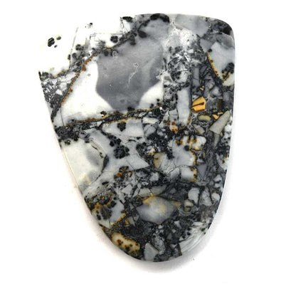 OOAK - Cabochon Shield - Zebra Jasper