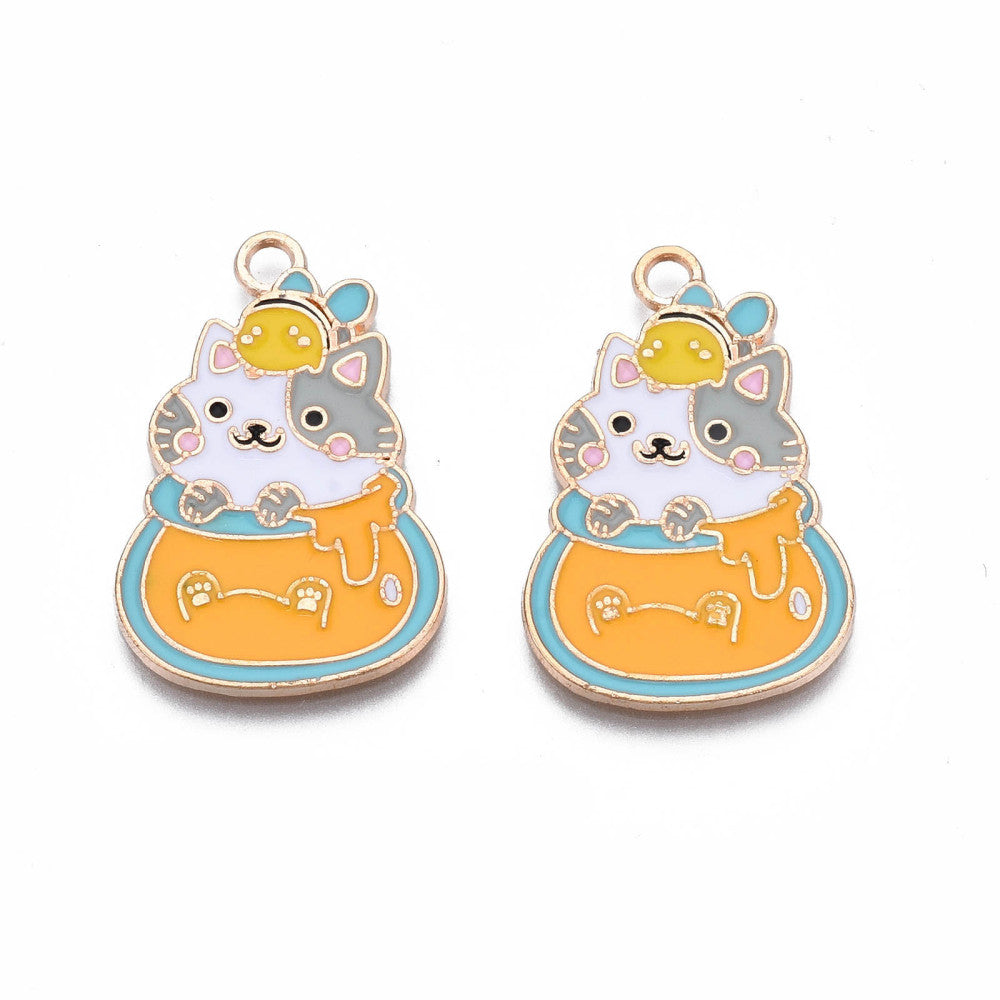 Cat Finds Honey Charm   Orange 5