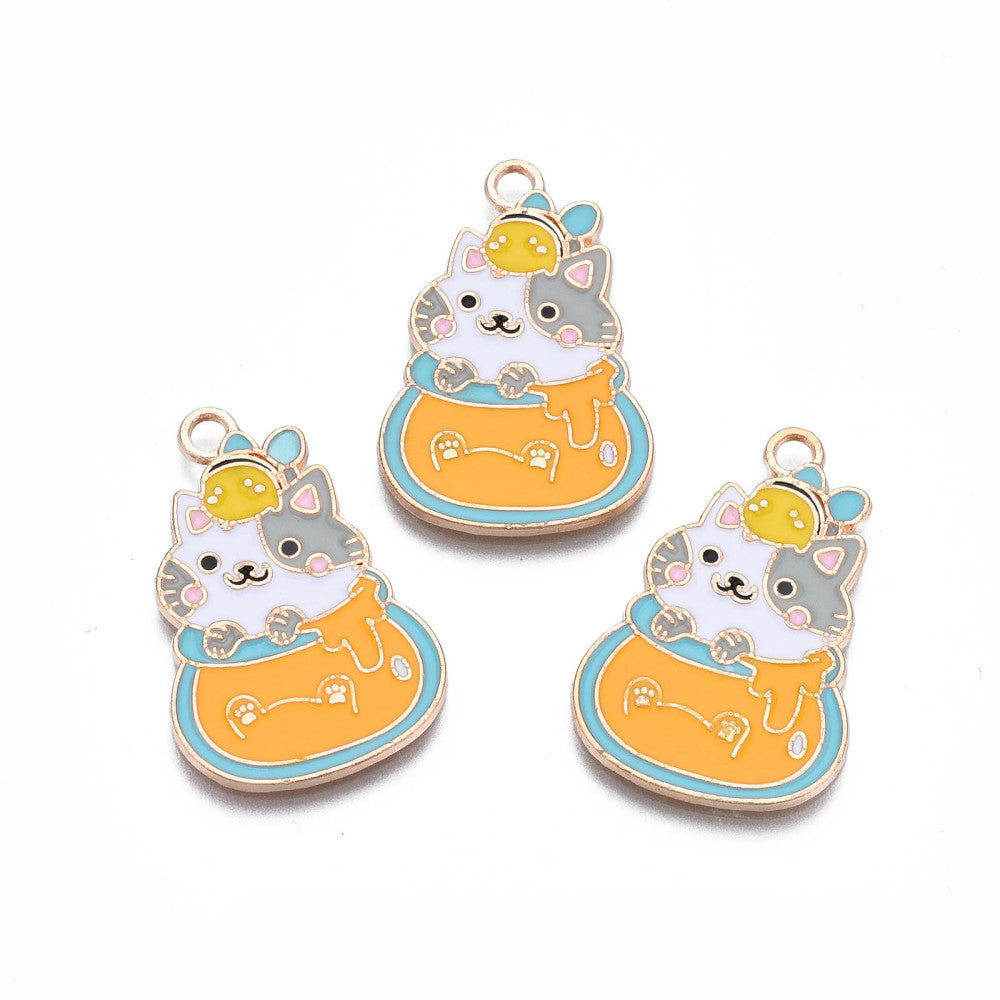 Cat Finds Honey Charm   Orange 5