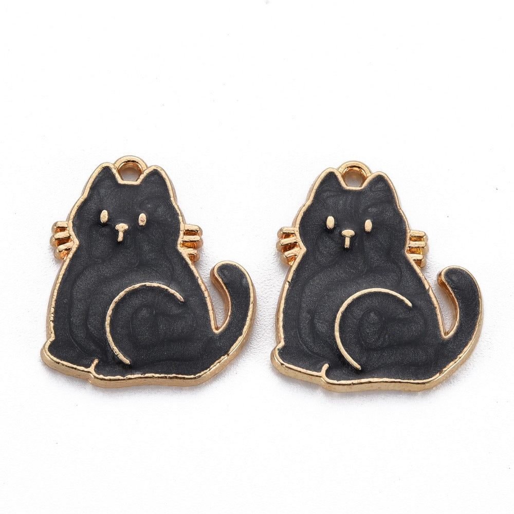 Surprised Cat Charm   Black 5