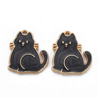 Surprised Cat Charm   Black 5