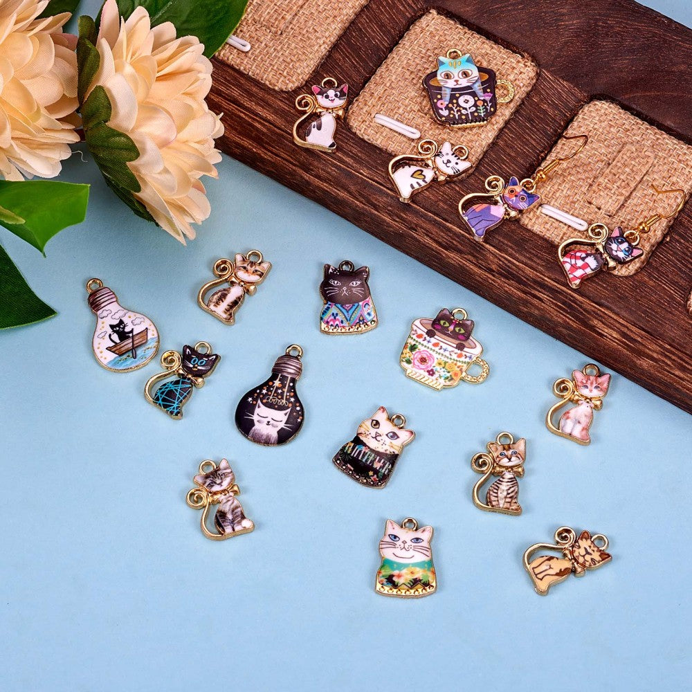 Bulb Cup & Curly Tail Cats   Asst Set