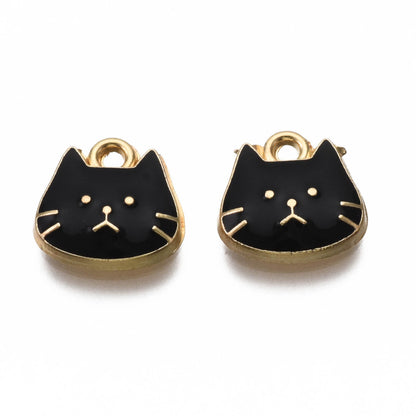 Purse Cat Charm   Jet Black 5