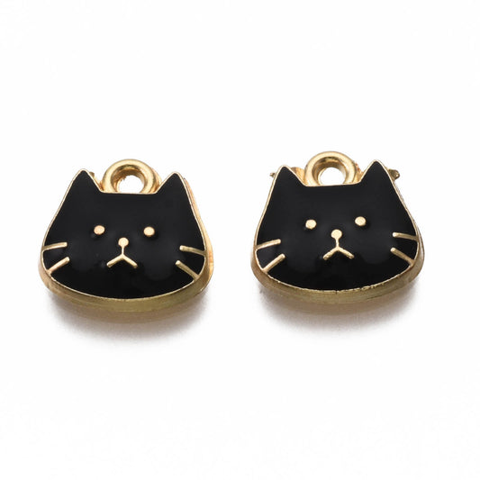 Purse Cat Charm   Jet Black 5