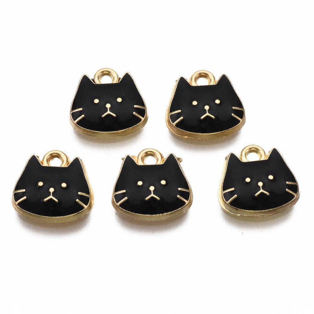 Purse Cat Charm   Jet Black 5