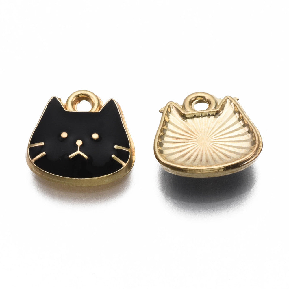 Purse Cat Charm   Jet Black 5