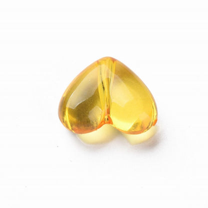 Acrylic Beads - Hearts - Assorted Transparent Colors (50)