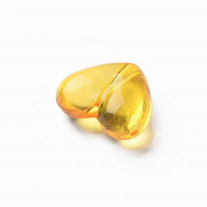 Acrylic Beads - Hearts - Assorted Transparent Colors (50)