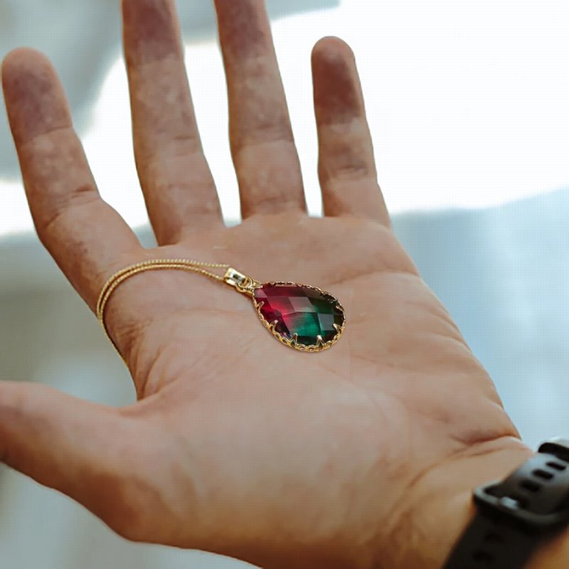 Fancy Rhinestone - 14x23mm - Faceted Pear Drop / Setting - Assorted Colours - Br