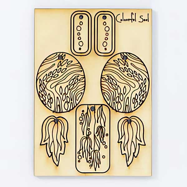 Colorful Soul Component Set - Lily River Panel - Natural Wood