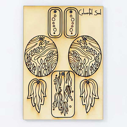 Colorful Soul Component Set - Lily River Panel - Natural Wood