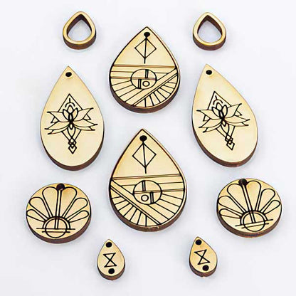 Colorful Soul Component Set - Sacred Beauty Panel - Natural Wood