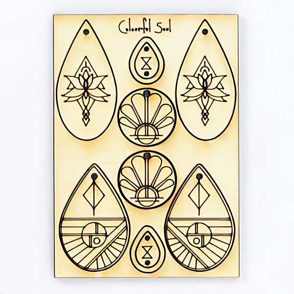 Colorful Soul Component Set - Sacred Beauty Panel - Natural Wood