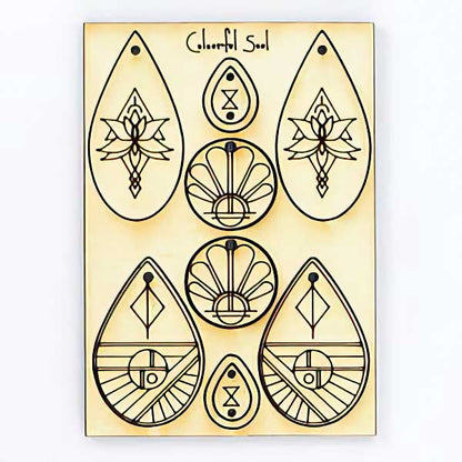 Colorful Soul Component Set - Sacred Beauty Panel - Natural Wood