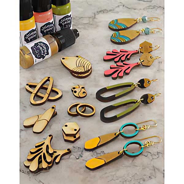 Colorful Soul Component Set - Simple Waves Panel - Natural Wood