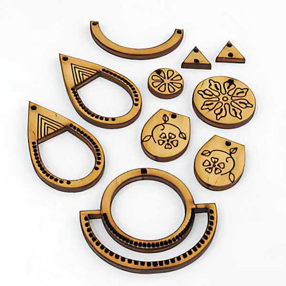 Colorful Soul Component Set - Wild Rose Panel - Natural Wood