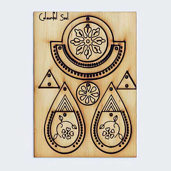 Colorful Soul Component Set - Wild Rose Panel - Natural Wood