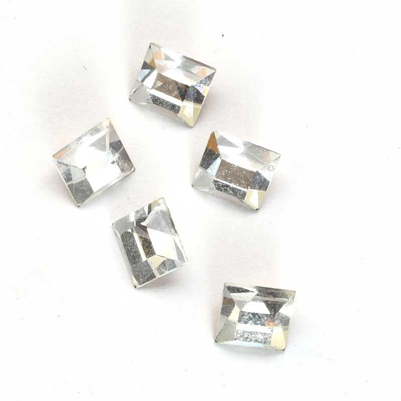 Swarovski Vintage Rhinestones - 5mm - Faceted Square - Crystal (18pcs)