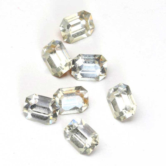 Swarovski Vintage Rhinestones Rectangle Chaton (Article 4600) - 6.5x8mm - Crysta