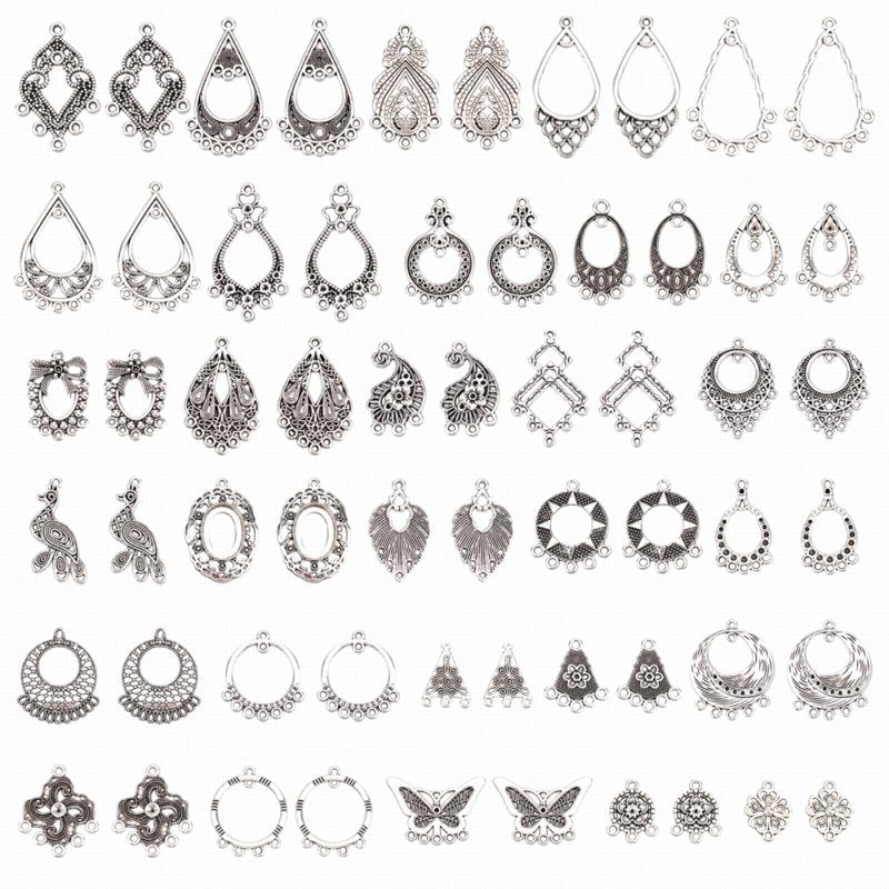 Earring - Chandelier Collection - Antiqued Silver (Box 30prs)